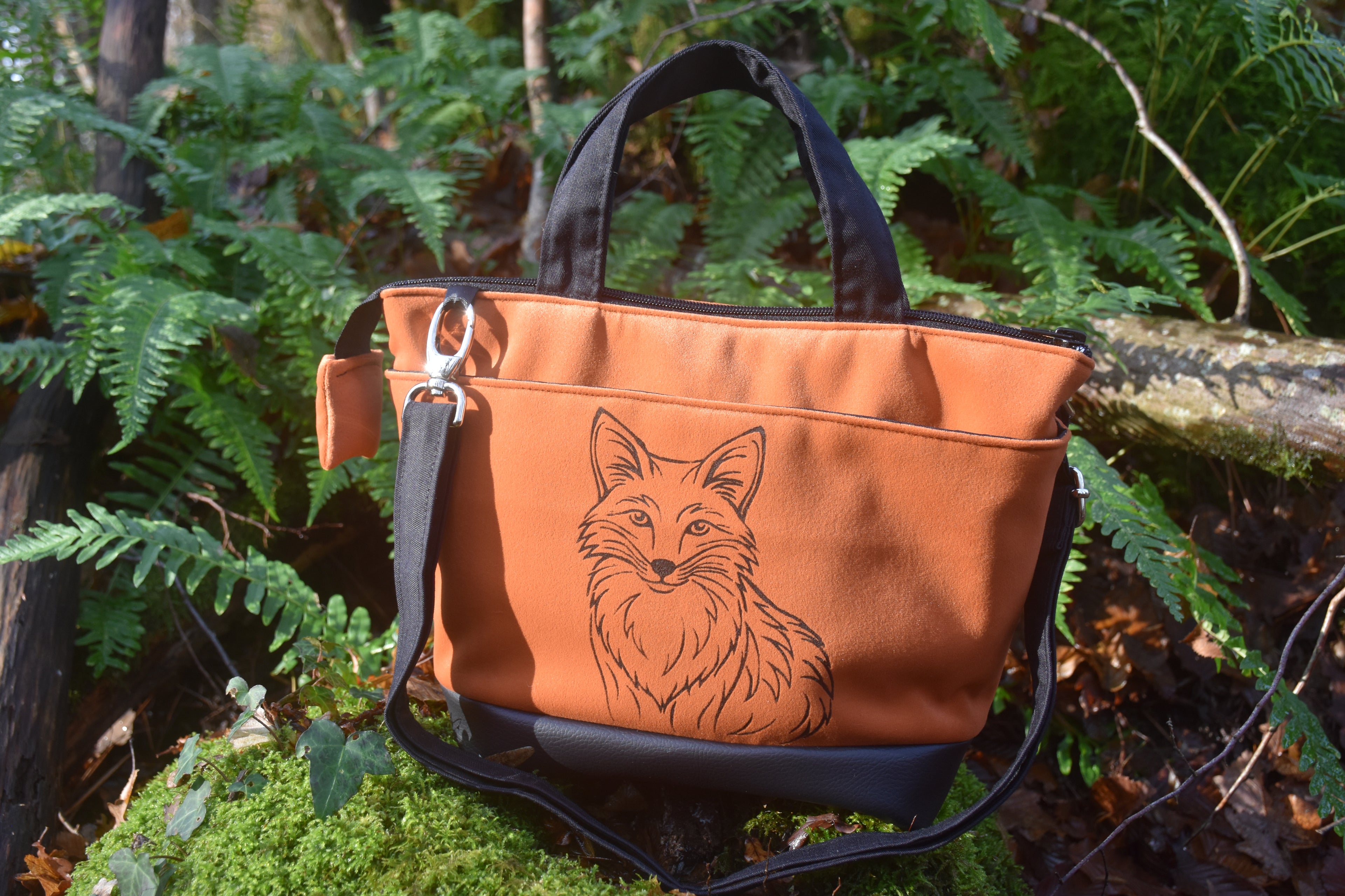 Sac à main Flocon le renard Orange velour
