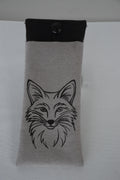 Pochette à lunette Renard Flocon gris clair