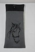 Pochette à lunette Tête de cheval gris foncé
