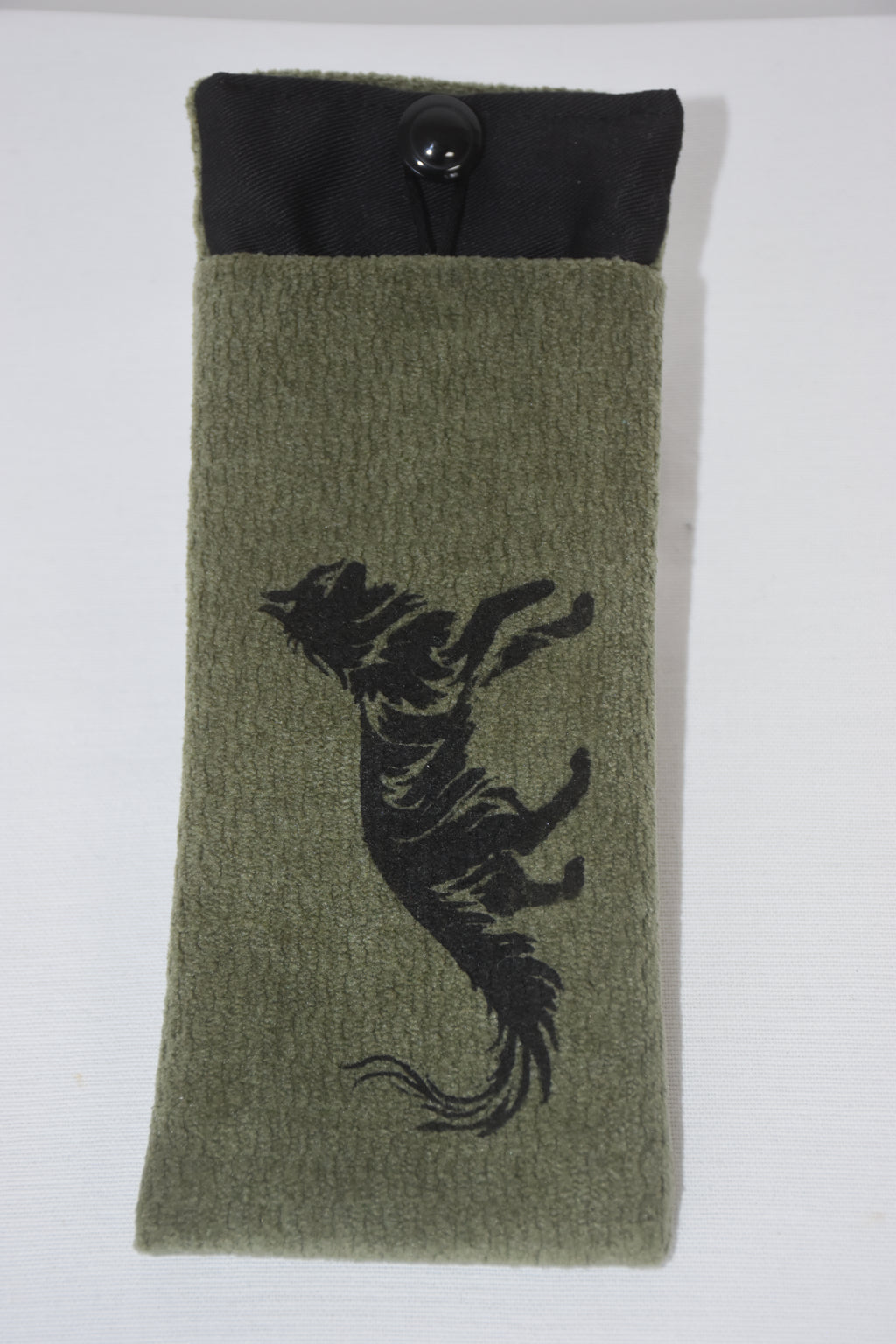 Pochette à lunette chat Lucifer vert