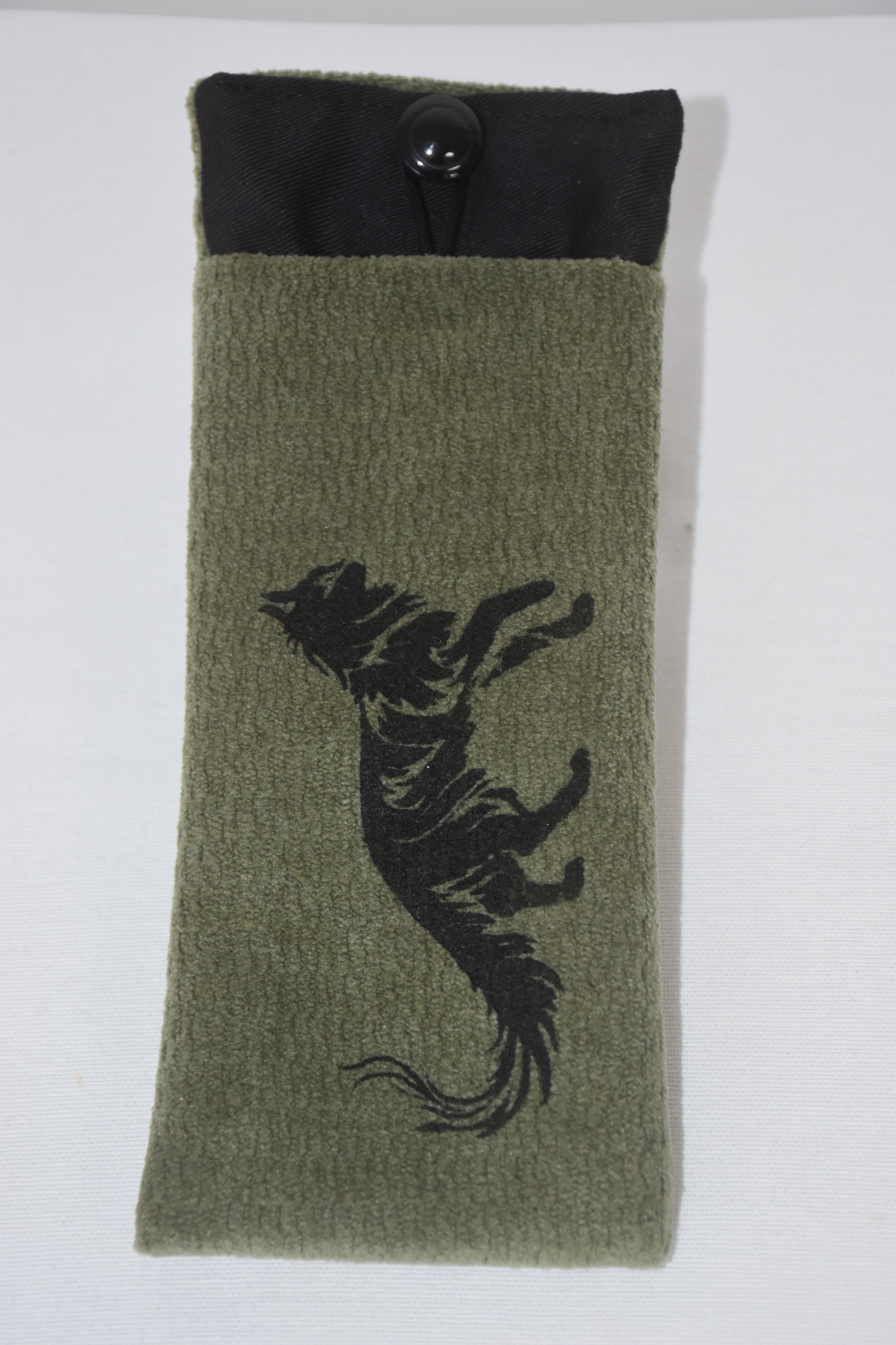 Pochette à lunette chat Lucifer vert