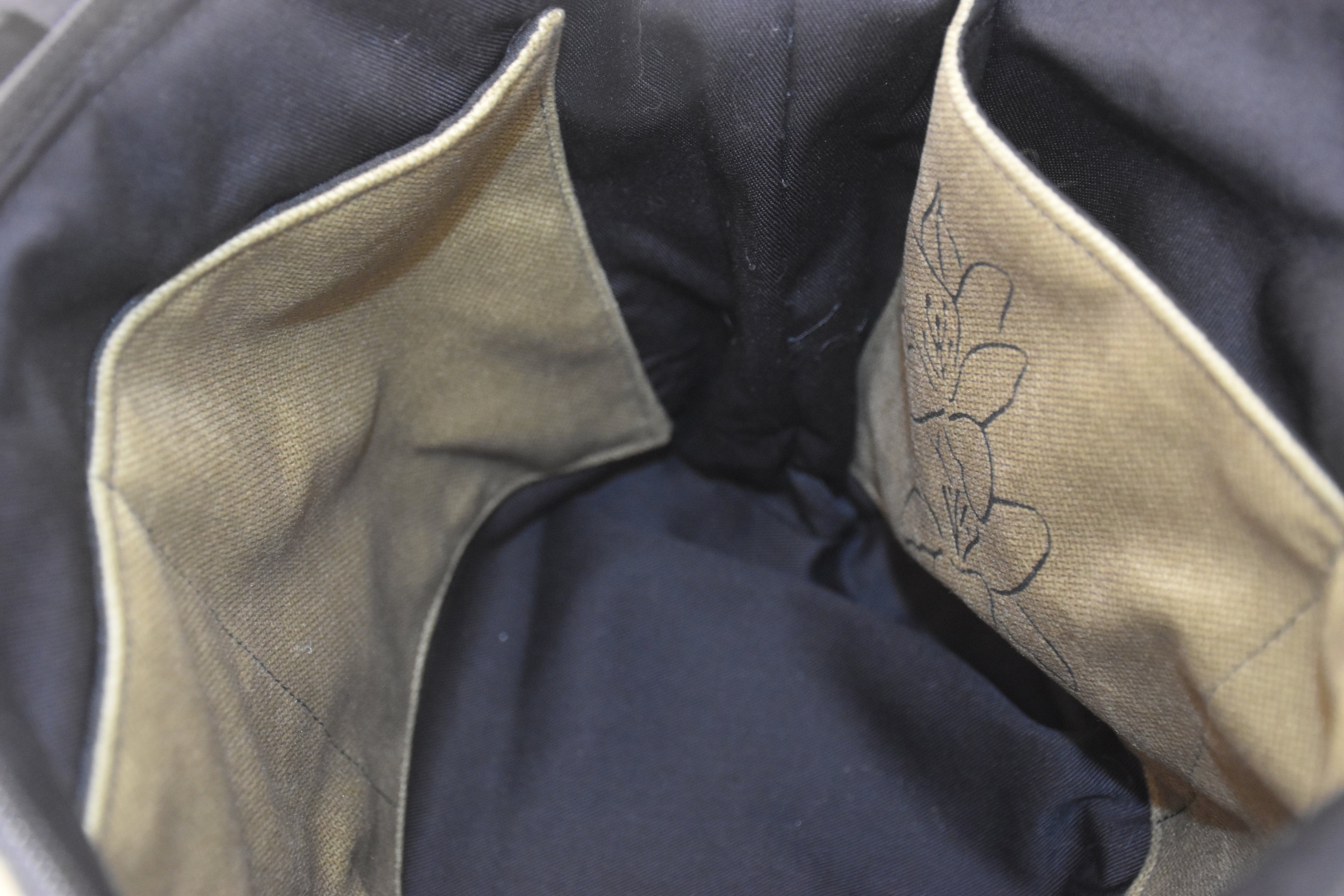 Sac à main Dragon avec fleur kaki