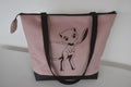 Sac cabas dessin inspiré de Muy en vieux rose