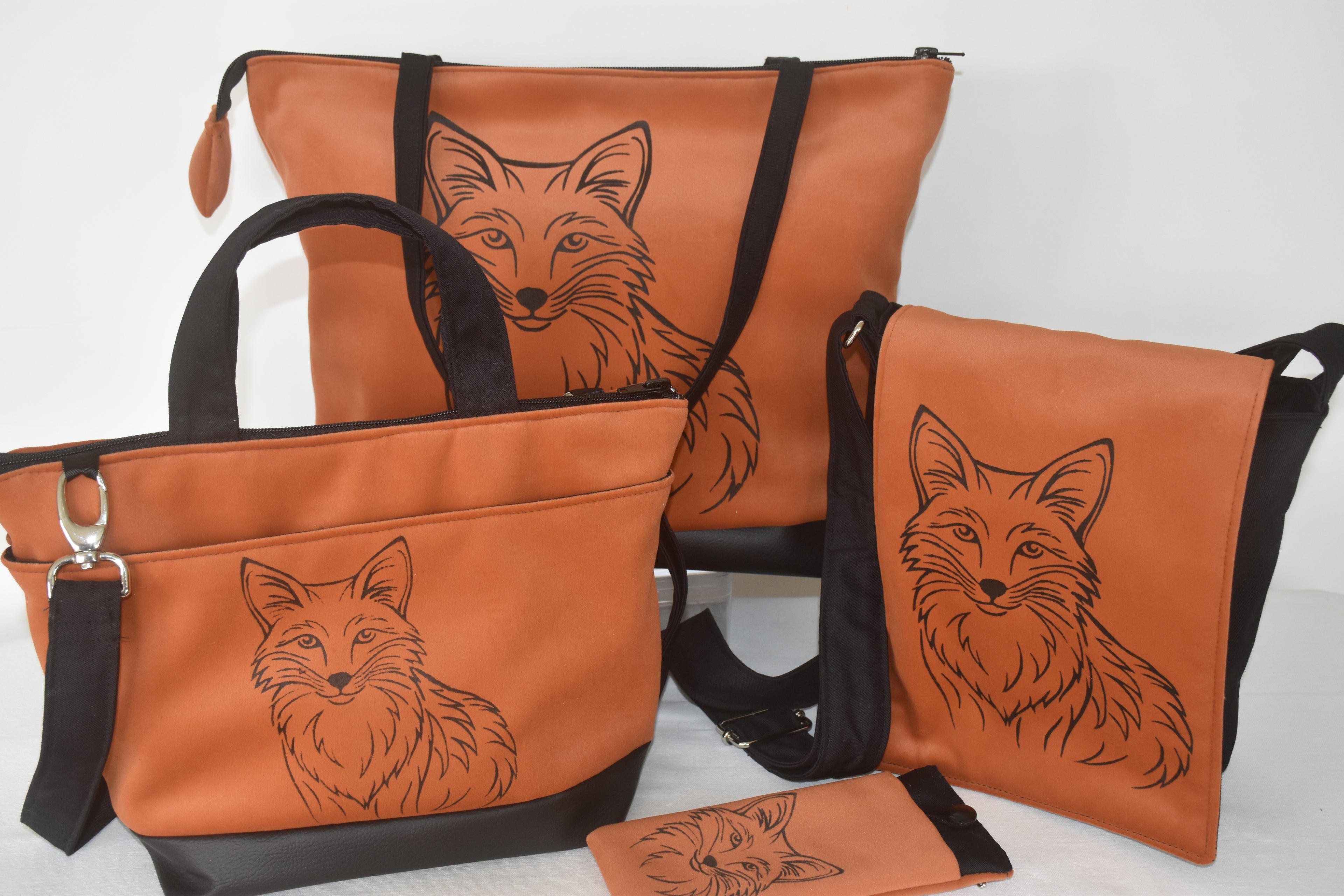 Sac à main Flocon le renard Orange velour