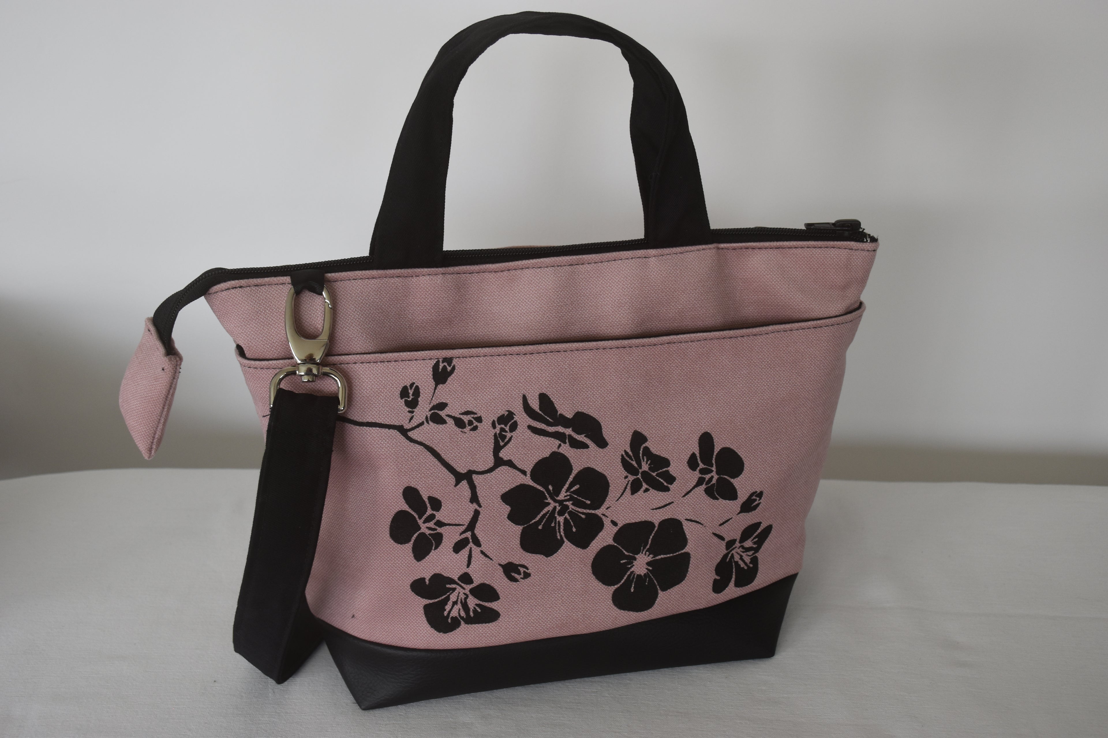 Sac à main Fleur de Cerisier Vieux Rose