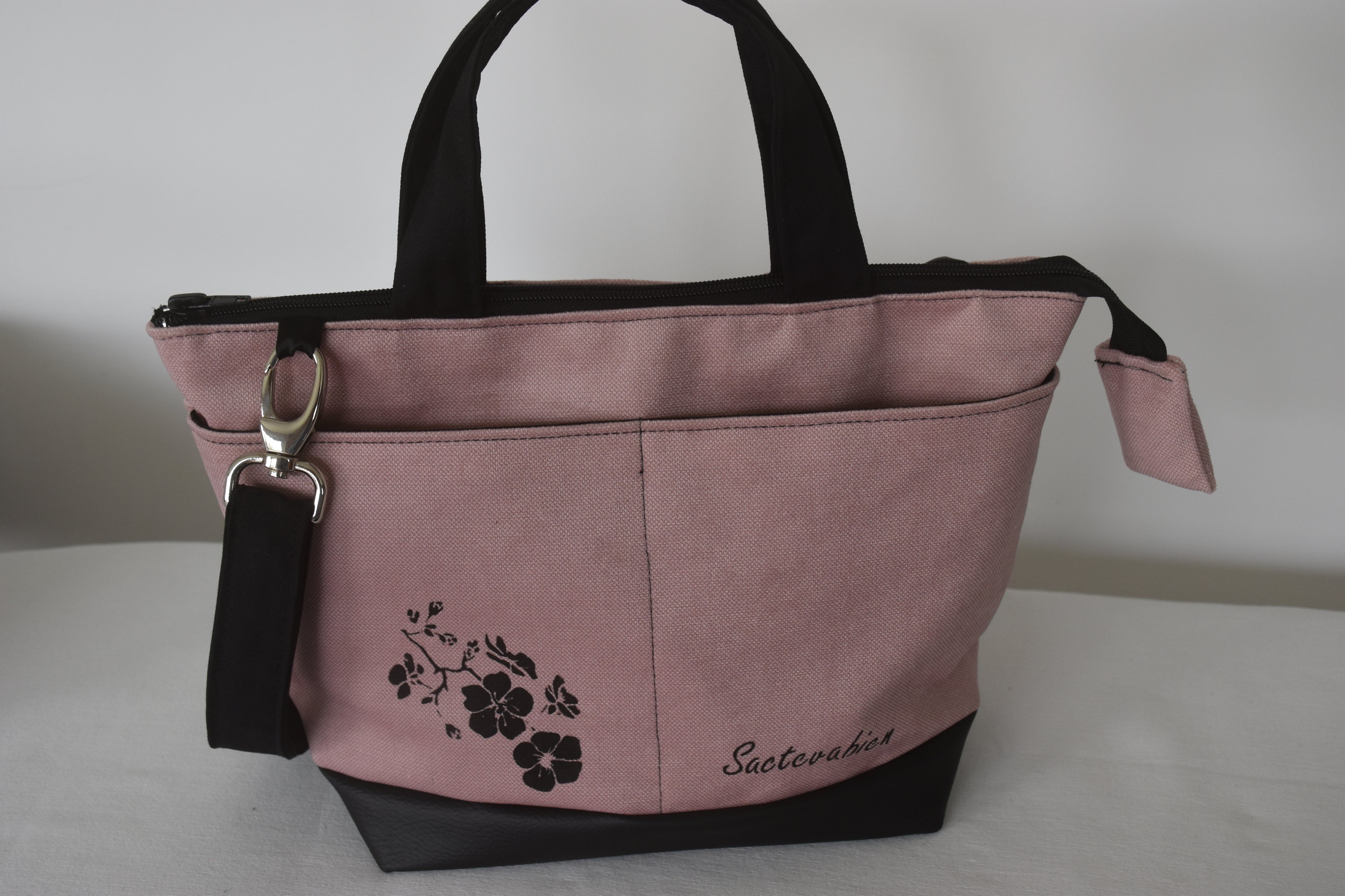 Sac à main Fleur de Cerisier Vieux Rose