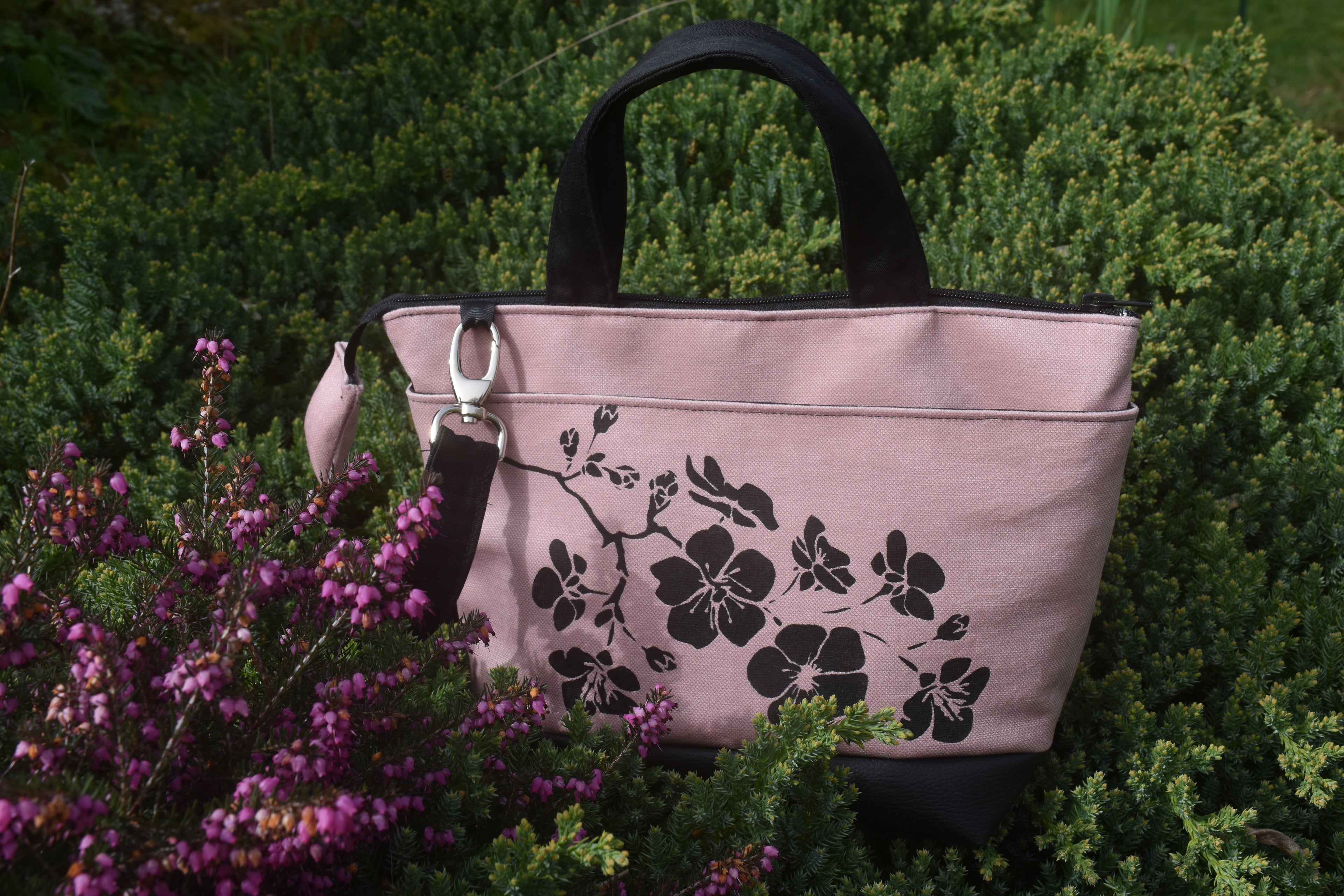 Sac à main Fleur de Cerisier Vieux Rose