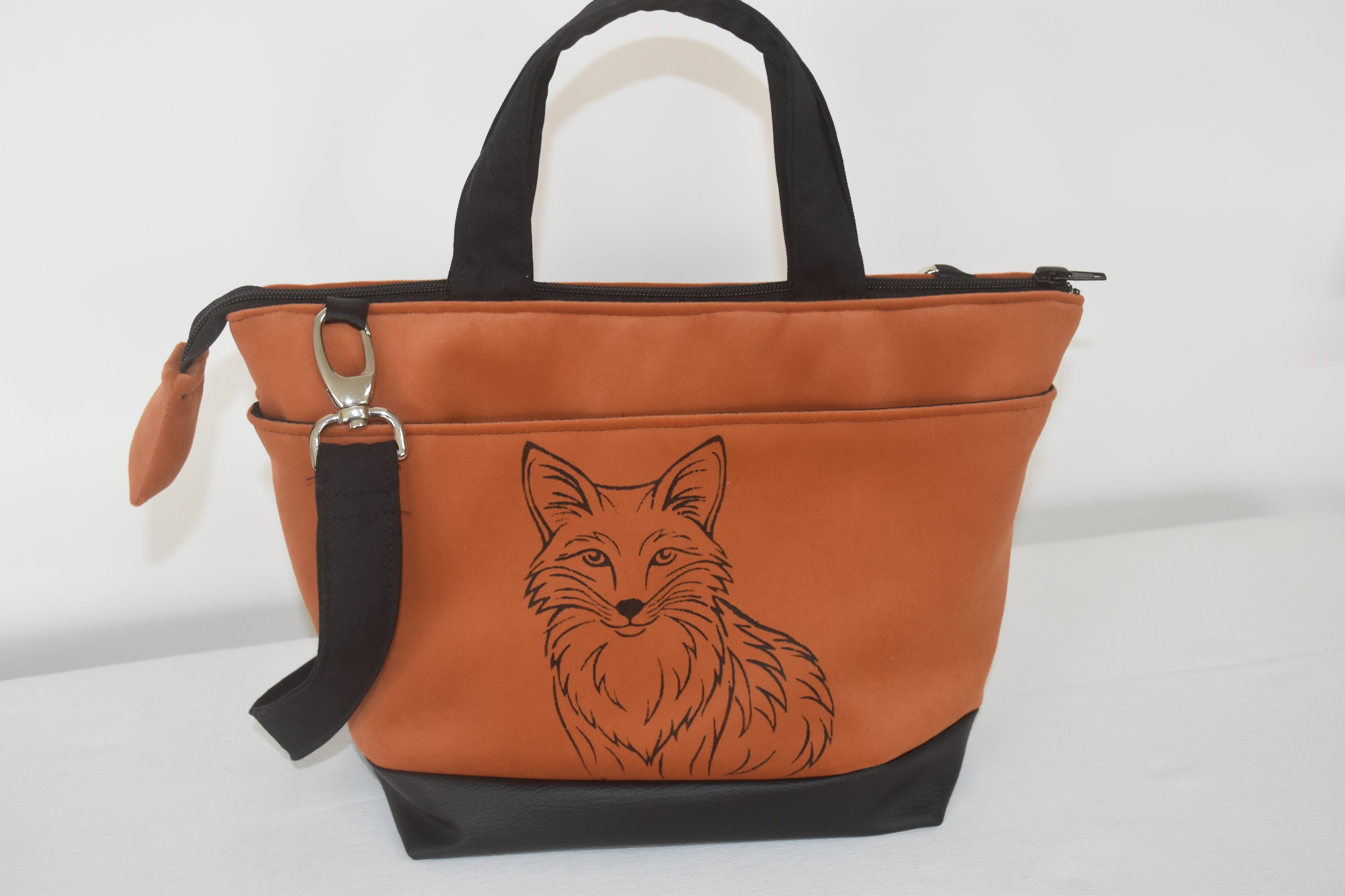 Sac à main Flocon le renard Orange velour