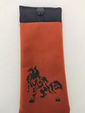 Pochette à lunette Loup Tribal Orange