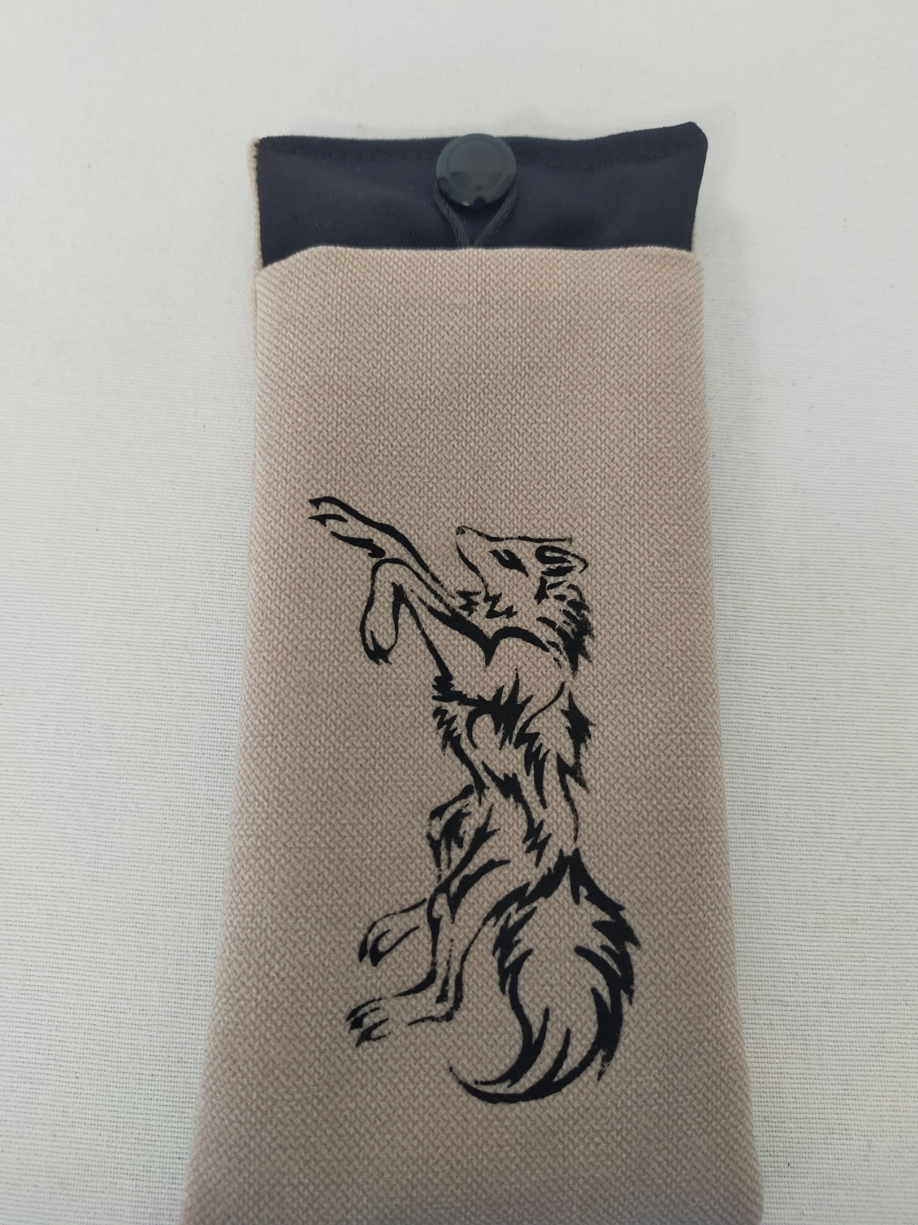 Pochette à lunette Loup Orion ficelle