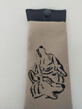 Pochette à lunette Loup duo de loup ficelle