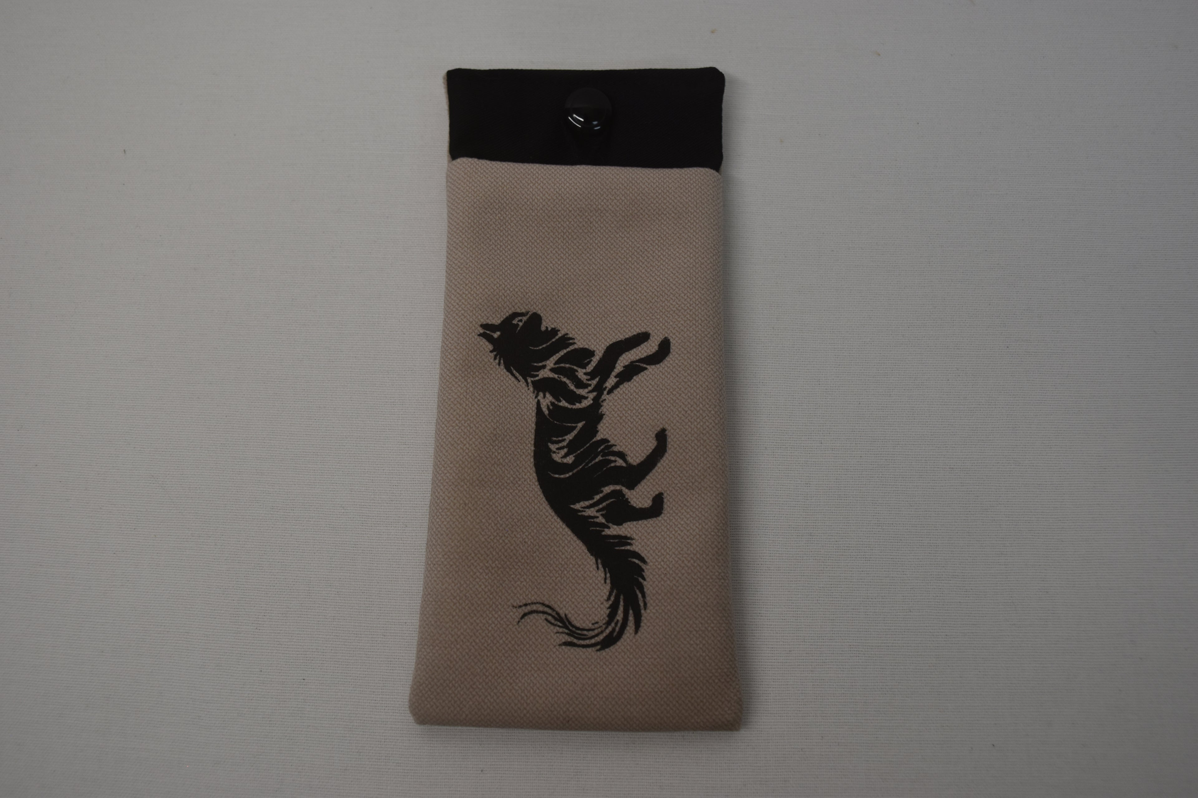 Pochette à lunette Chat Lucifer ficelle