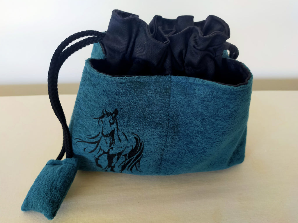 Mini organisateur Céleste le cheval bleu canard