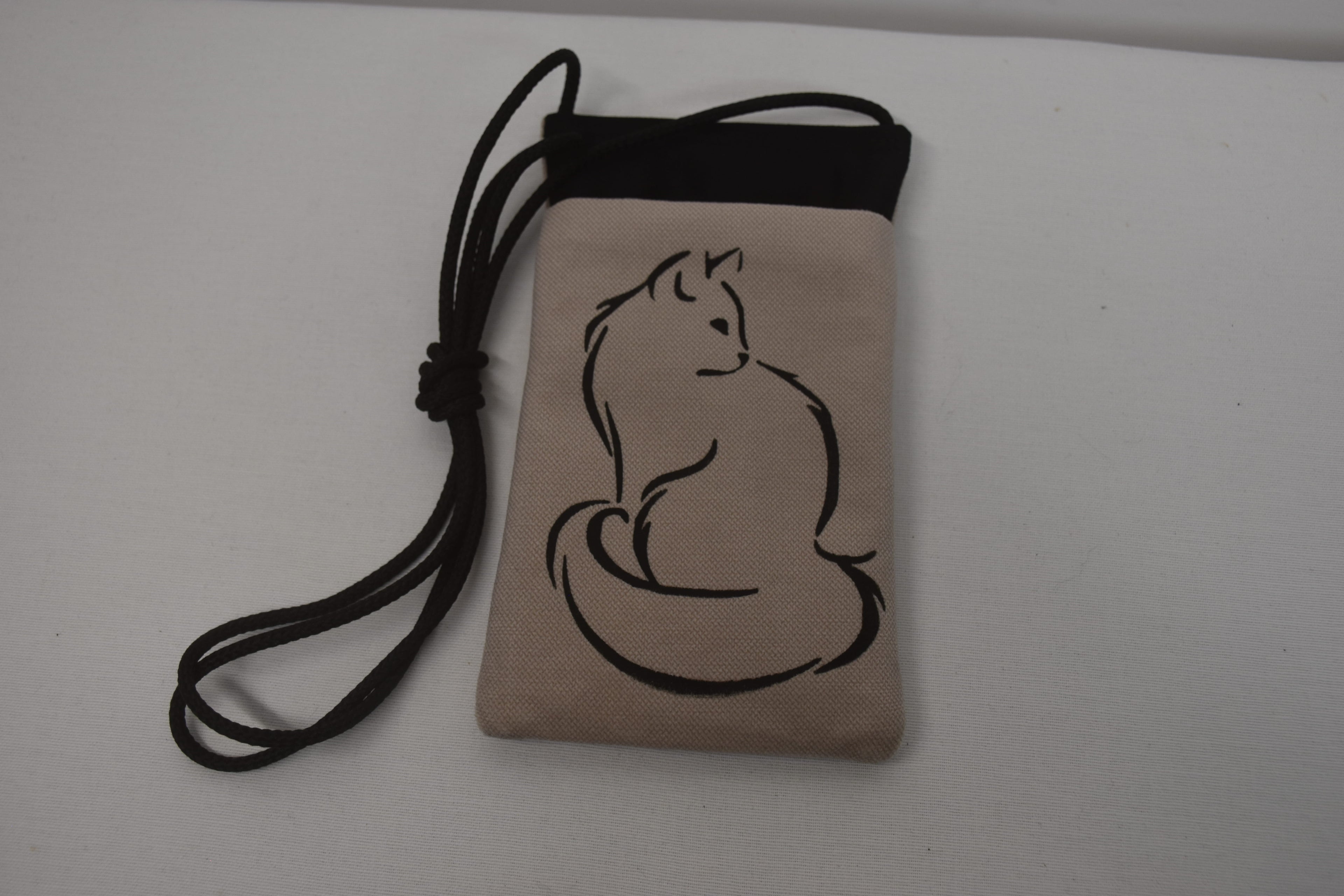 Pochette Portable Bandoulière Minouche ficelle