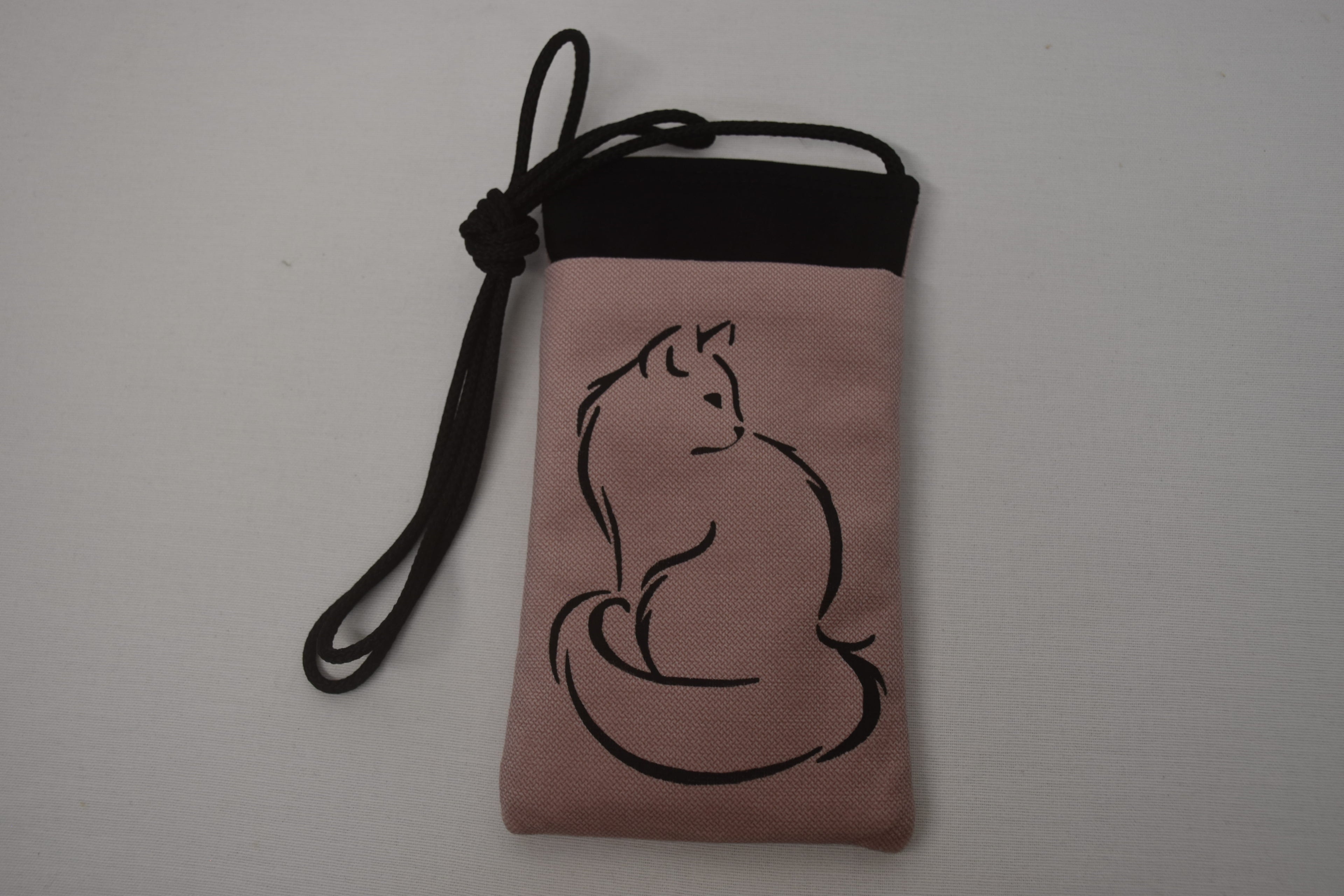 Pochette Portable Bandoulière Minouche Vieux Rose