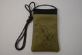 Pochette Portable Bandoulière Fleur de gragon Vert Kaki