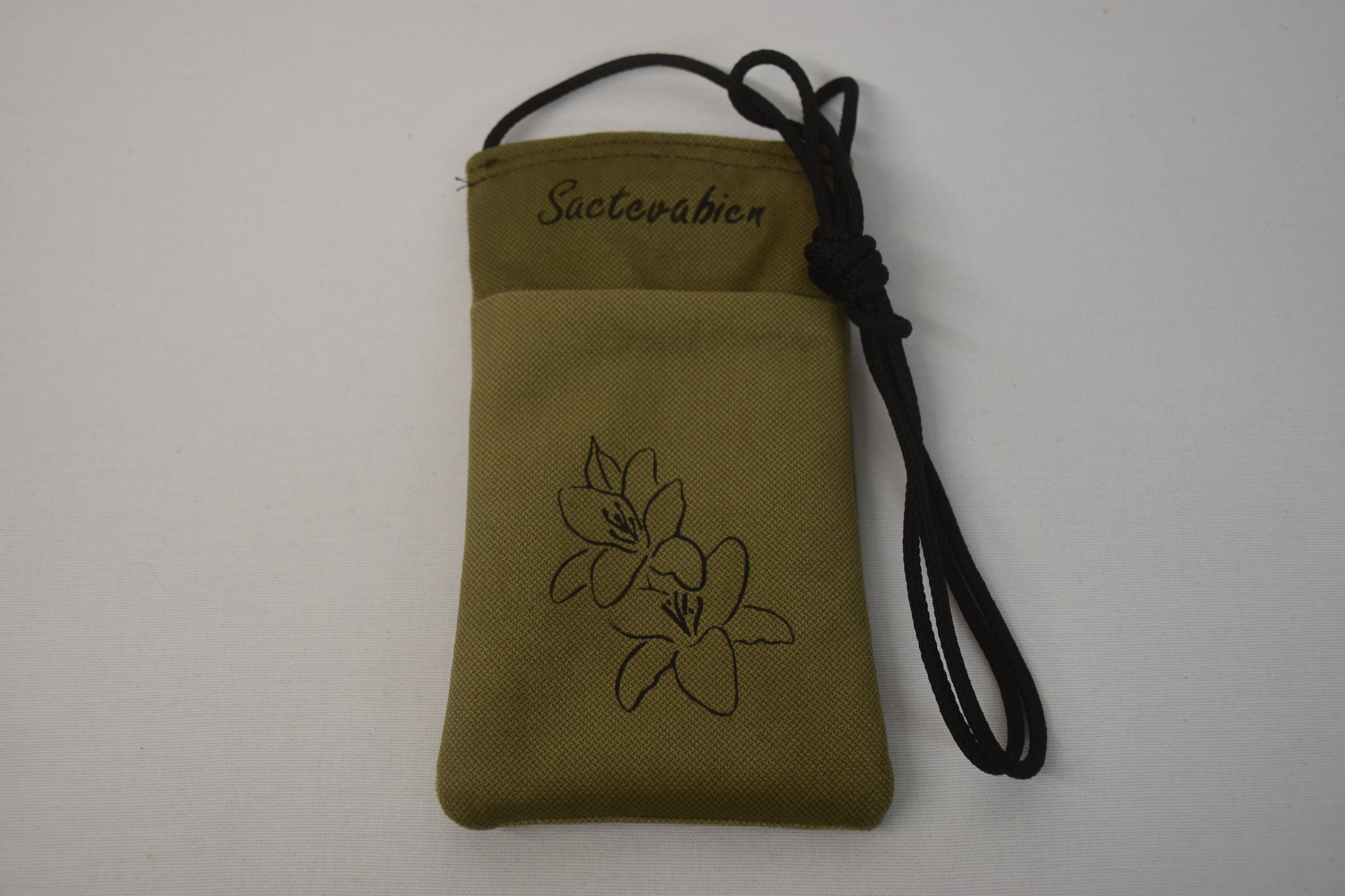 Pochette Portable Bandoulière Fleur de gragon Vert Kaki