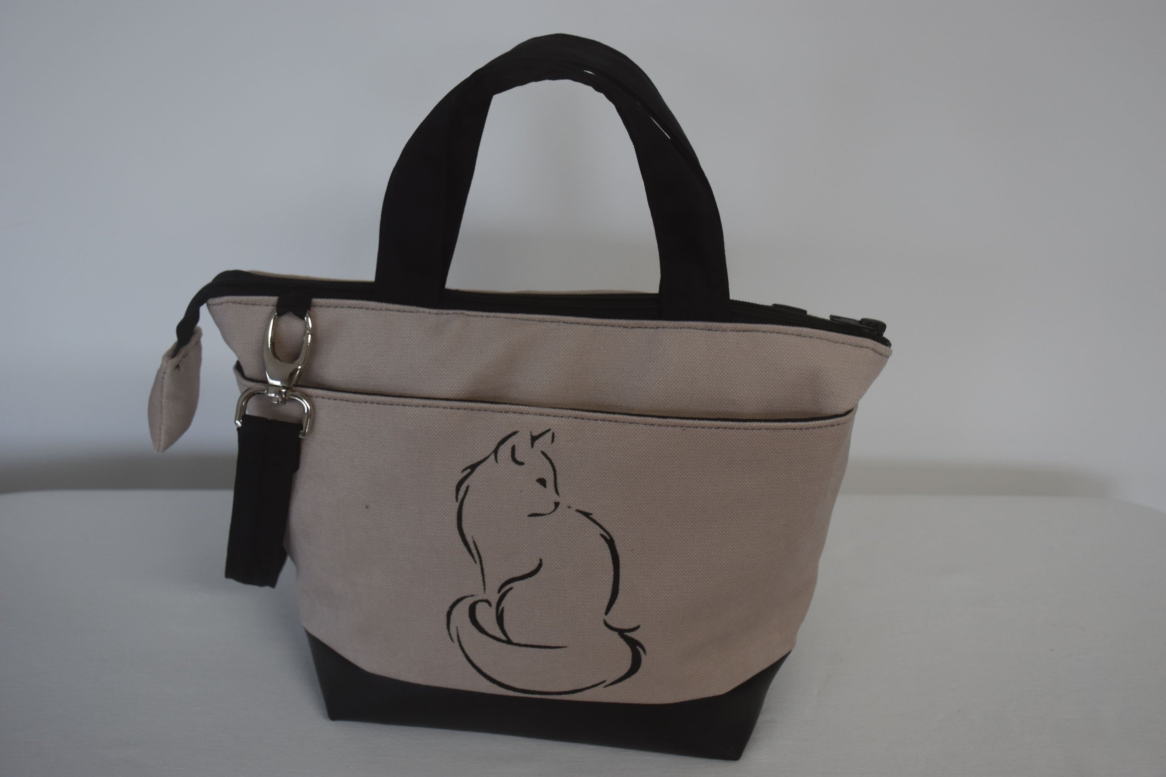 Sac à main Chat Minouche ficelle