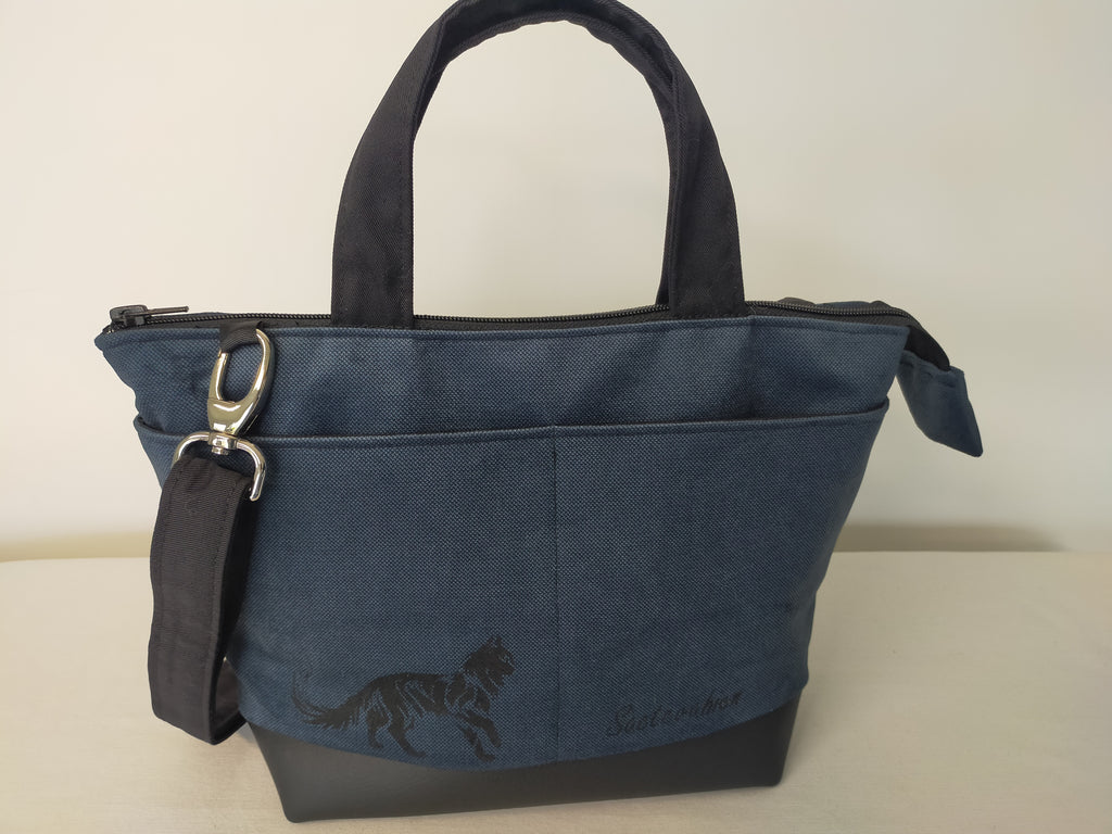Sac à main Chat Lucifer Bleu Nuit