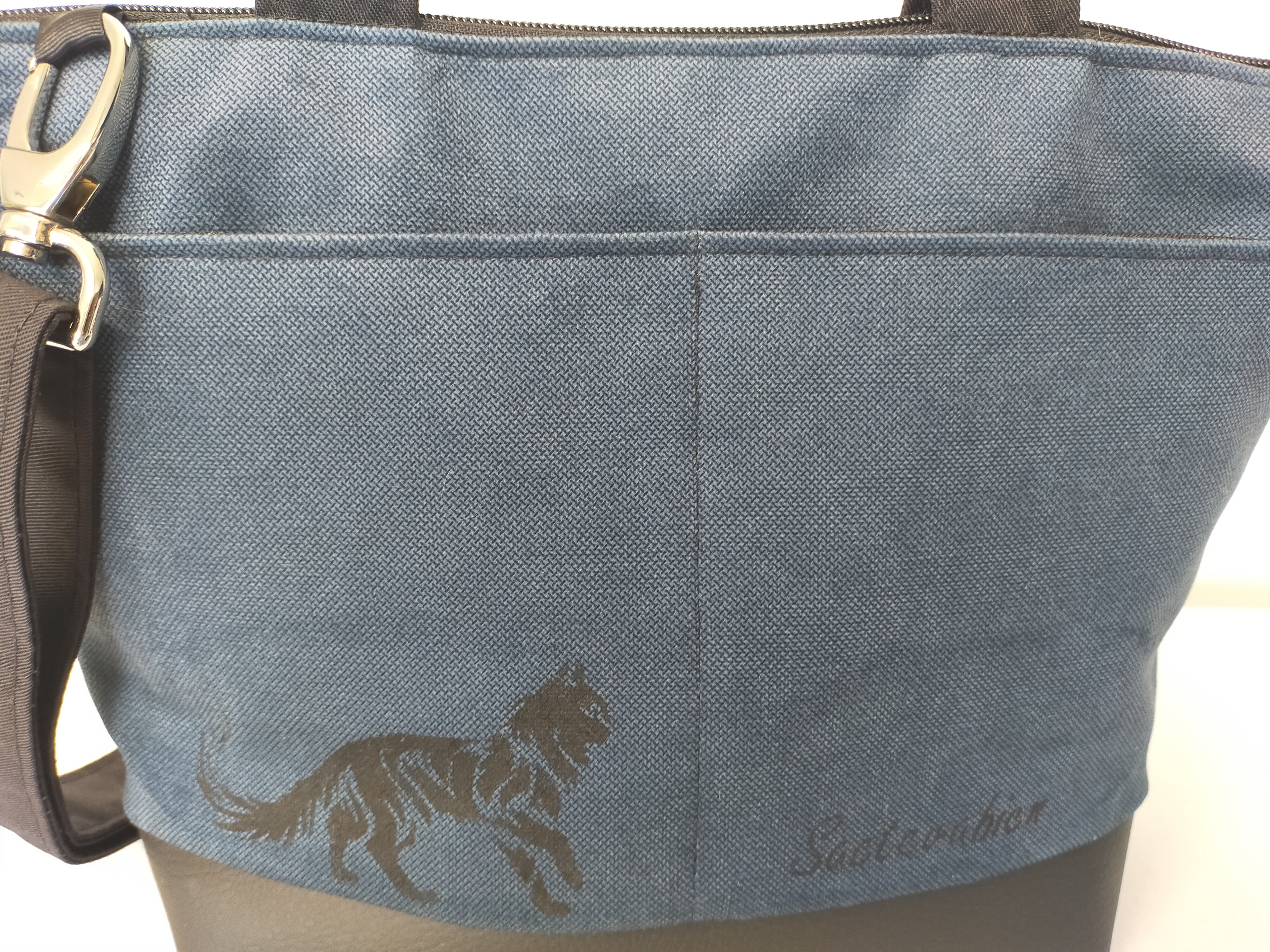 Sac à main Chat Lucifer Bleu Nuit