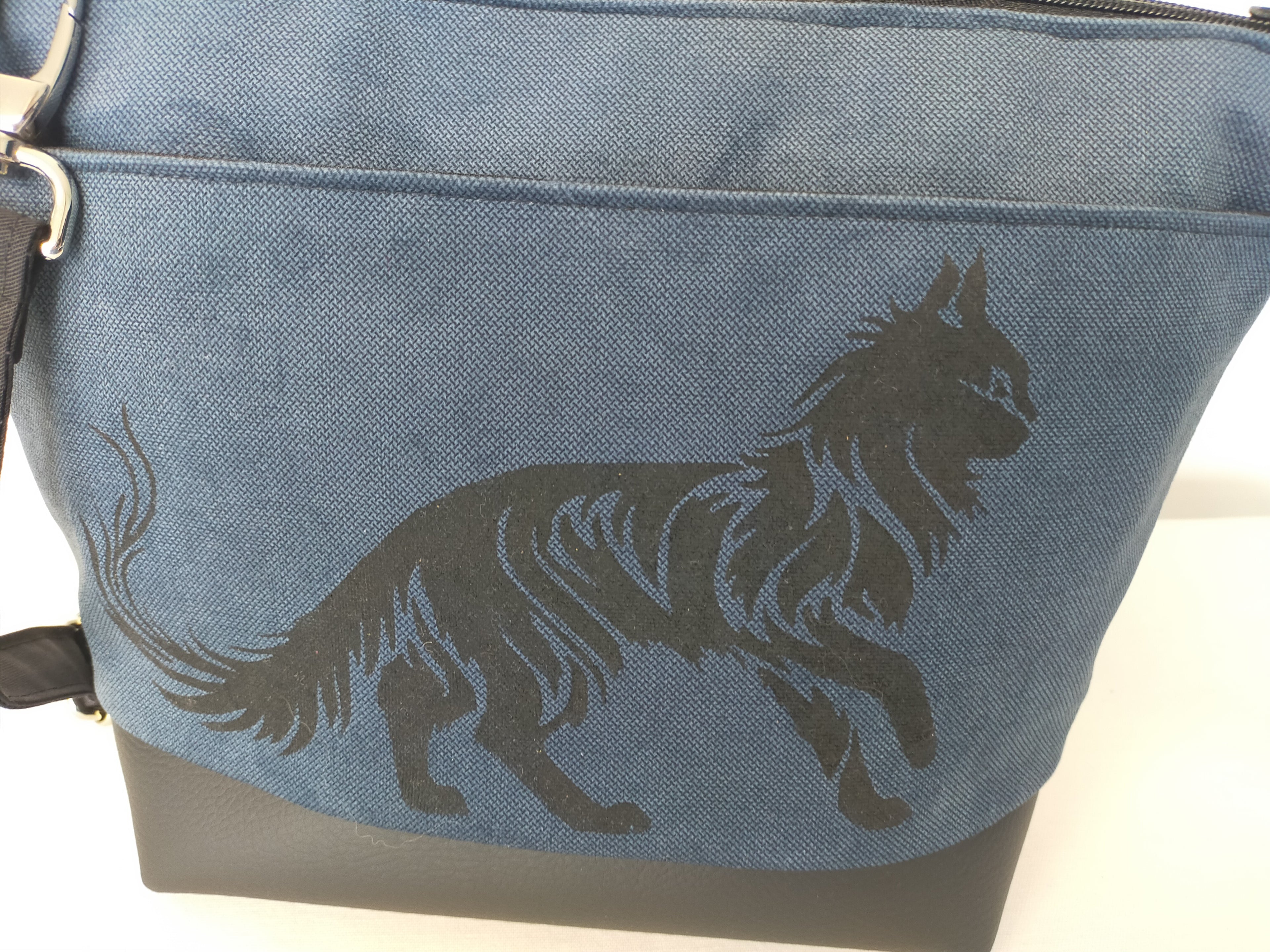 Sac à main Chat Lucifer Bleu Nuit